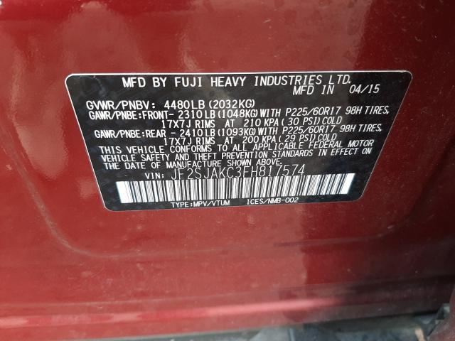 Photo 9 VIN: JF2SJAKC3FH817574 - SUBARU FORESTER 2 