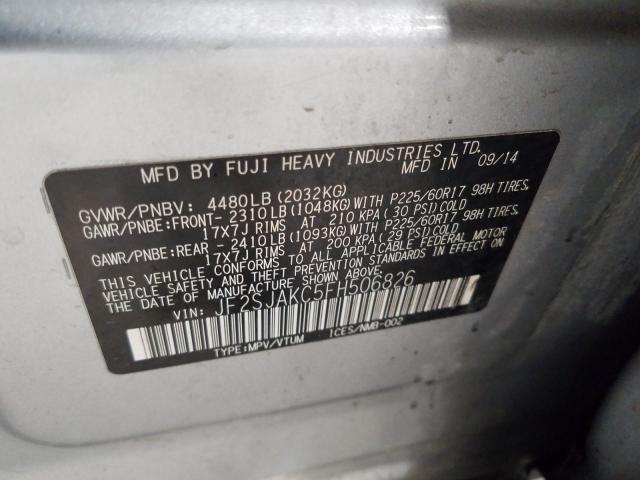 Photo 9 VIN: JF2SJAKC5FH506826 - SUBARU FORESTER 2 