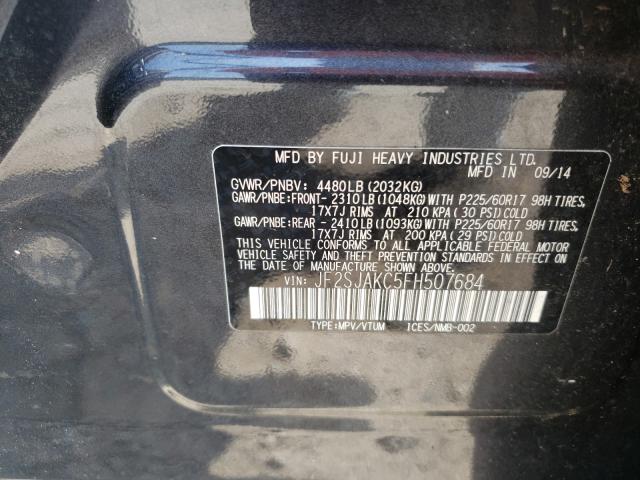 Photo 9 VIN: JF2SJAKC5FH507684 - SUBARU FORESTER 