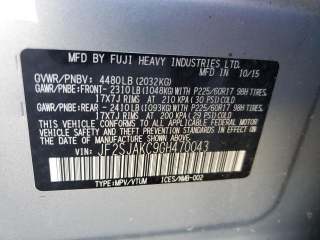 Photo 13 VIN: JF2SJAKC9GH470043 - SUBARU FORESTER 