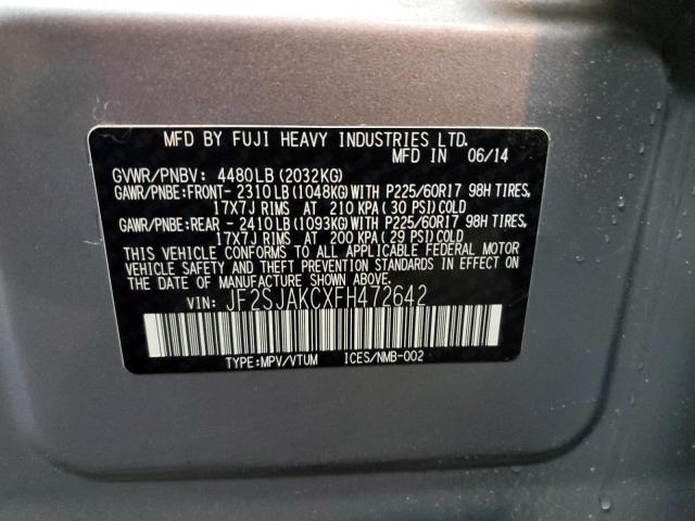 Photo 12 VIN: JF2SJAKCXFH472642 - SUBARU FORESTER 2 