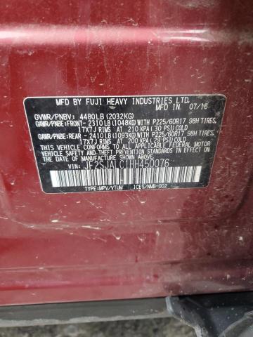 Photo 12 VIN: JF2SJALC1HH450076 - SUBARU FORESTER 2 