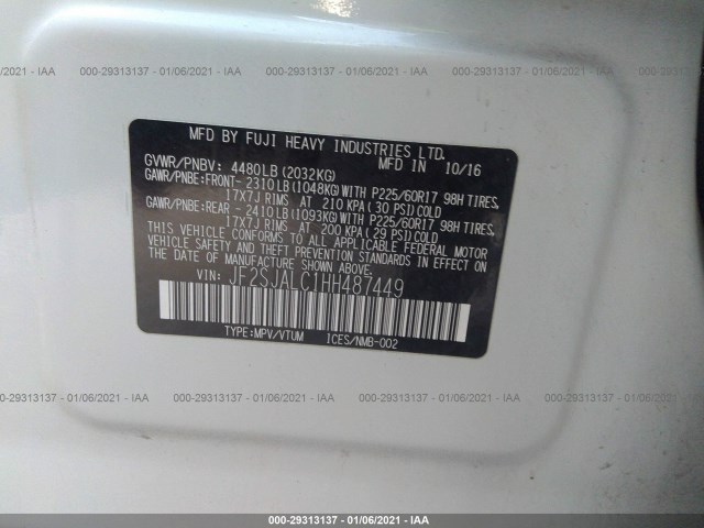 Photo 8 VIN: JF2SJALC1HH487449 - SUBARU FORESTER 