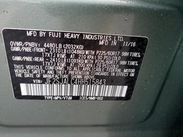 Photo 12 VIN: JF2SJALC4HH515843 - SUBARU FORESTER 2 