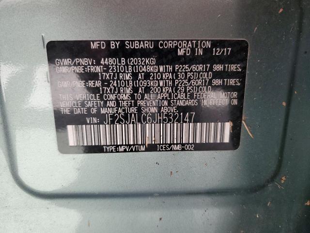 Photo 12 VIN: JF2SJALC6JH532147 - SUBARU FORESTER 2 