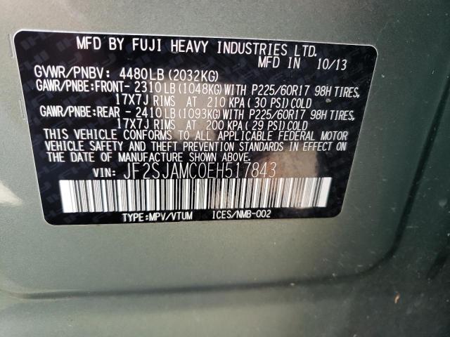 Photo 12 VIN: JF2SJAMC0EH517843 - SUBARU FORESTER 