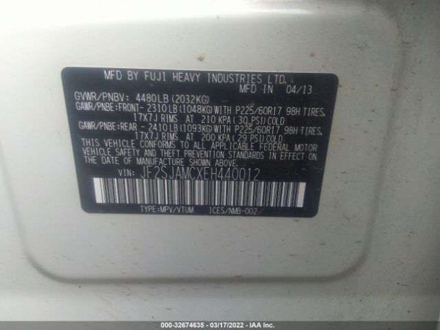 Photo 8 VIN: JF2SJAMCXEH440012 - SUBARU FORESTER 