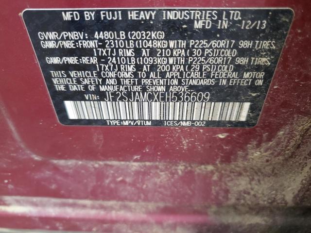 Photo 12 VIN: JF2SJAMCXEH536609 - SUBARU FORESTER 2 