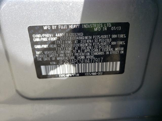 Photo 9 VIN: JF2SJAPC5EH477917 - SUBARU FORESTER 2 