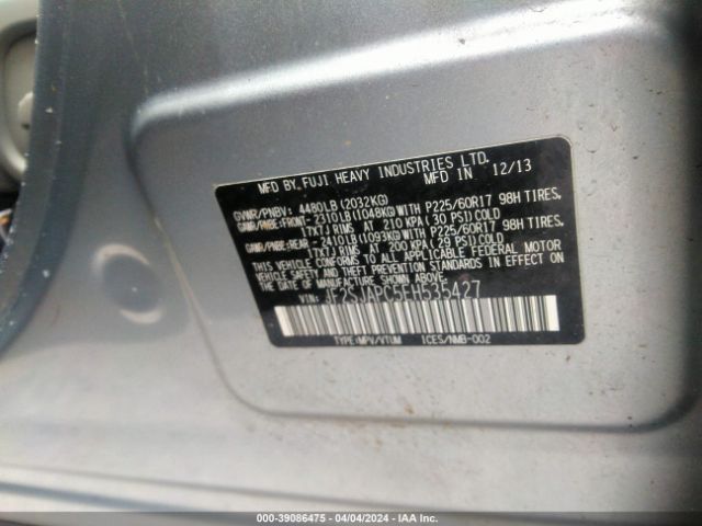 Photo 8 VIN: JF2SJAPC5EH535427 - SUBARU FORESTER 