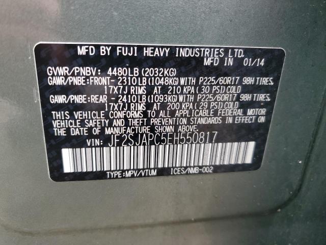 Photo 12 VIN: JF2SJAPC5EH550817 - SUBARU FORESTER 2 