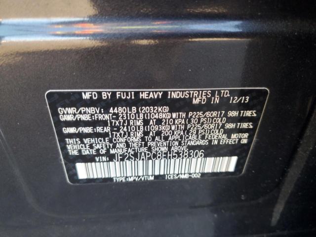 Photo 11 VIN: JF2SJAPC8EH538306 - SUBARU FORESTER 