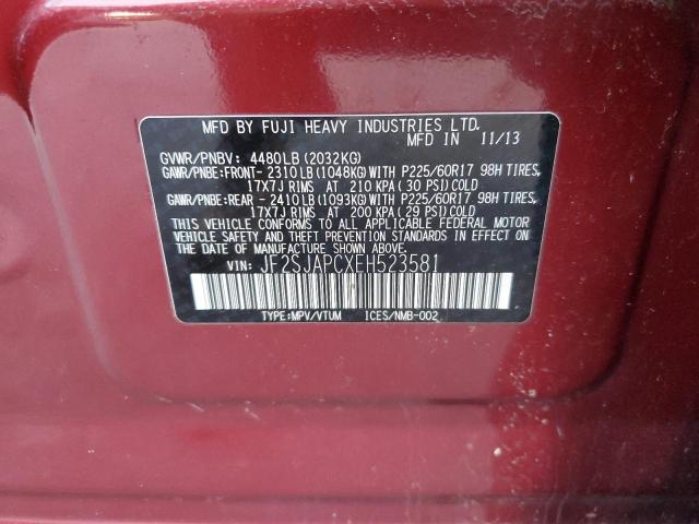 Photo 12 VIN: JF2SJAPCXEH523581 - SUBARU FORESTER 2 