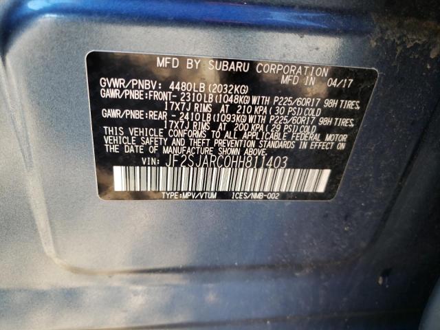 Photo 11 VIN: JF2SJARC0HH811403 - SUBARU FORESTER 2 