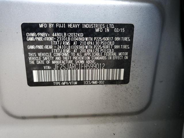 Photo 12 VIN: JF2SJARC1FH599012 - SUBARU FORESTER 