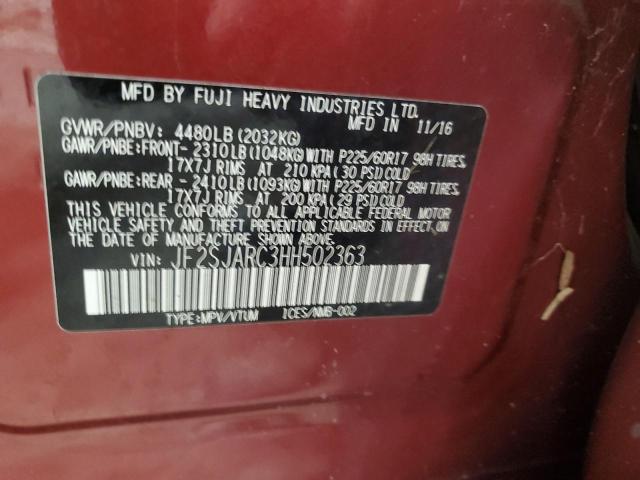 Photo 12 VIN: JF2SJARC3HH502363 - SUBARU FORESTER 2 