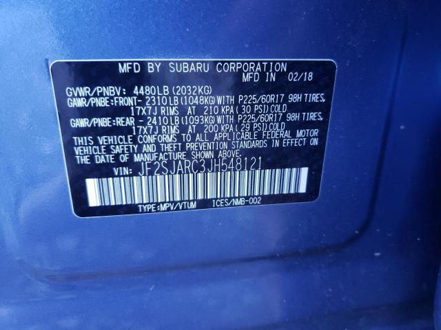 Photo 9 VIN: JF2SJARC3JH548121 - SUBARU FORESTER 2 