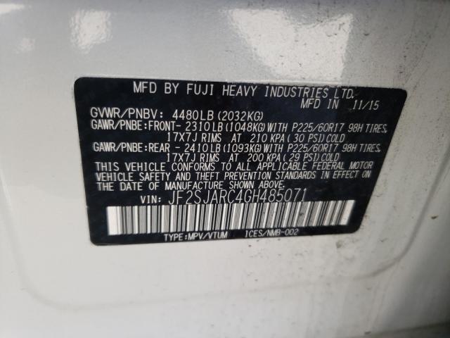 Photo 9 VIN: JF2SJARC4GH485071 - SUBARU FORESTER 