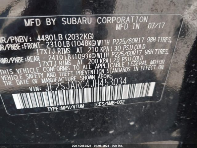 Photo 8 VIN: JF2SJARC4JH453034 - SUBARU FORESTER 