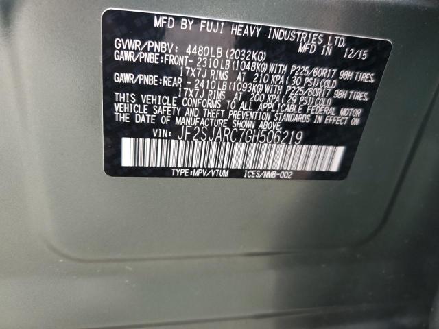 Photo 11 VIN: JF2SJARC7GH506219 - SUBARU FORESTER 2 