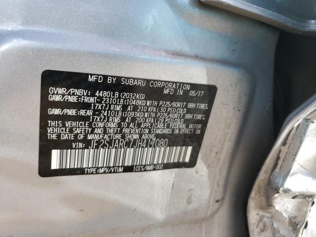 Photo 11 VIN: JF2SJARC7JH417080 - SUBARU FORESTER 