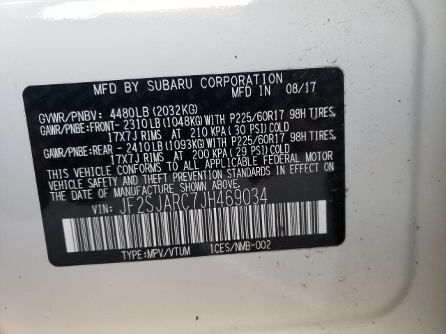 Photo 9 VIN: JF2SJARC7JH469034 - SUBARU FORESTER 2 