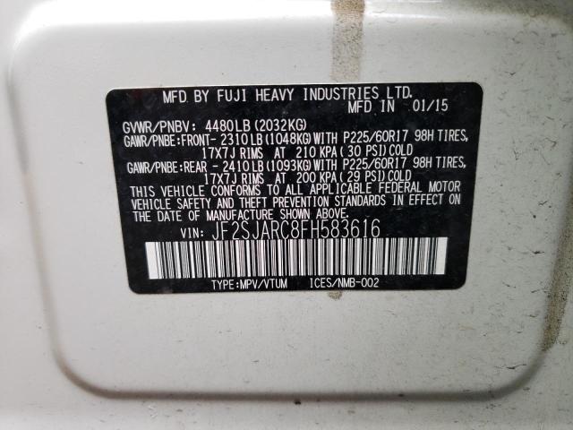 Photo 11 VIN: JF2SJARC8FH583616 - SUBARU FORESTER 2 