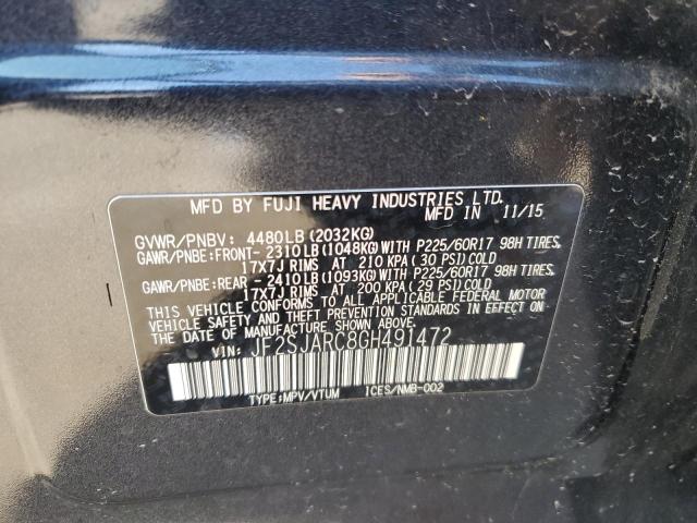 Photo 12 VIN: JF2SJARC8GH491472 - SUBARU FORESTER 