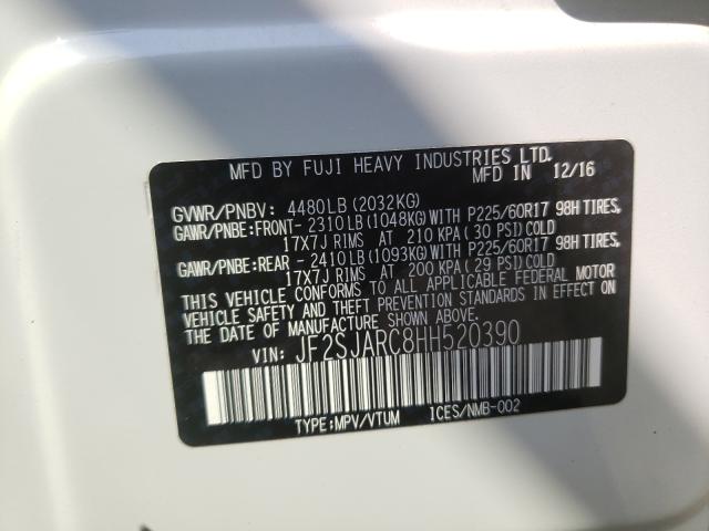 Photo 9 VIN: JF2SJARC8HH520390 - SUBARU FORESTER 2 