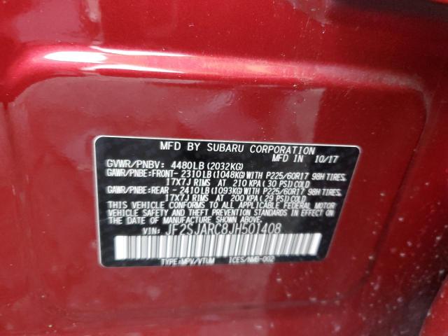 Photo 12 VIN: JF2SJARC8JH501408 - SUBARU FORESTER 