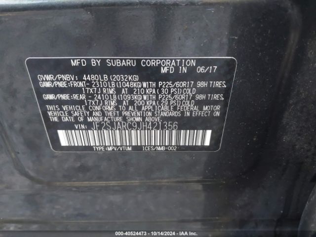 Photo 8 VIN: JF2SJARC9JH421356 - SUBARU FORESTER 