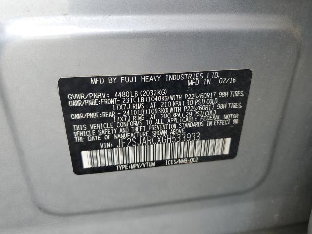 Photo 12 VIN: JF2SJARCXGH533933 - SUBARU FORESTER 2 