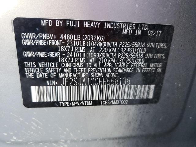 Photo 12 VIN: JF2SJATC0HH558138 - SUBARU FORESTER 2 