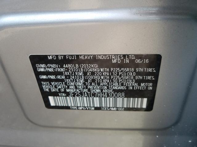 Photo 9 VIN: JF2SJATC7HH430088 - SUBARU FORESTER 