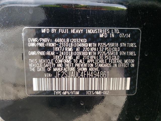 Photo 12 VIN: JF2SJAUC4FH494861 - SUBARU FORESTER 2 