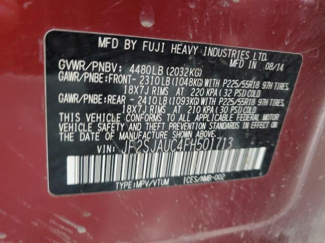 Photo 12 VIN: JF2SJAUC4FH501713 - SUBARU FORESTER 