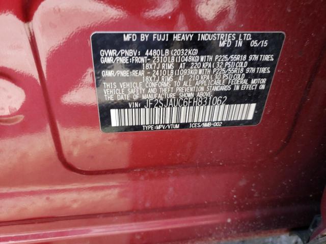 Photo 12 VIN: JF2SJAUC6FH831062 - SUBARU FORESTER 