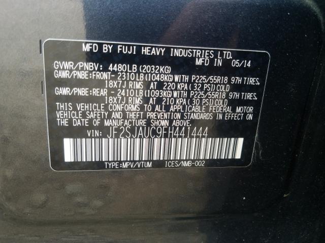 Photo 9 VIN: JF2SJAUC9FH441444 - SUBARU FORESTER 2 