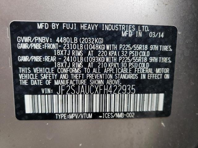 Photo 13 VIN: JF2SJAUCXFH422935 - SUBARU FORESTER 