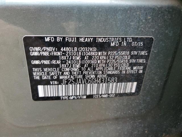 Photo 13 VIN: JF2SJAVC6GH431583 - SUBARU FORESTER 2 