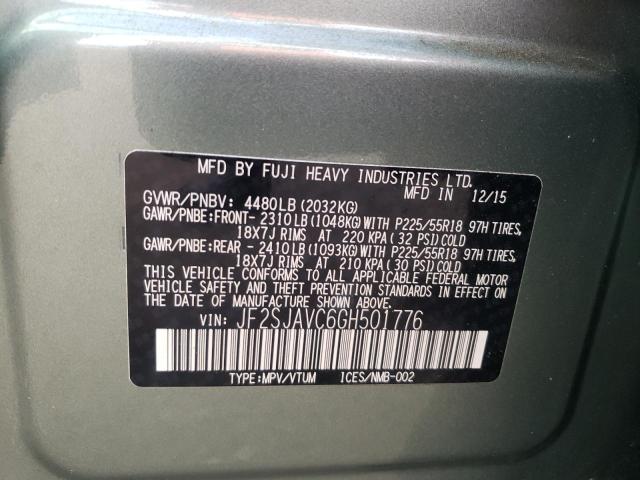 Photo 9 VIN: JF2SJAVC6GH501776 - SUBARU FORESTER 2 