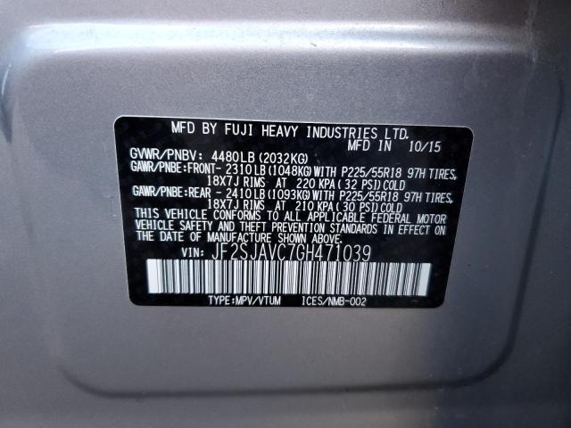 Photo 11 VIN: JF2SJAVC7GH471039 - SUBARU FORESTER 2 