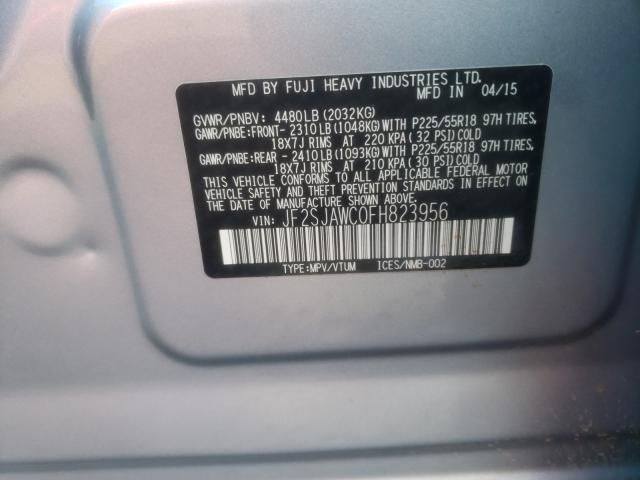 Photo 9 VIN: JF2SJAWC0FH823956 - SUBARU FORESTER 2 