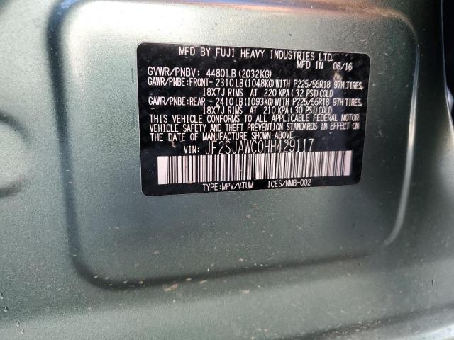 Photo 12 VIN: JF2SJAWC0HH429117 - SUBARU FORESTER 2 