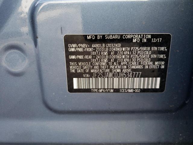 Photo 13 VIN: JF2SJAWC0JH534777 - SUBARU FORESTER 2 