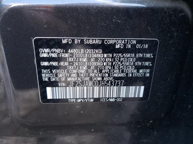 Photo 9 VIN: JF2SJAWC0JH543737 - SUBARU FORESTER 2 