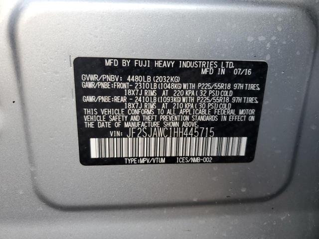 Photo 12 VIN: JF2SJAWC1HH445715 - SUBARU FORESTER 2 