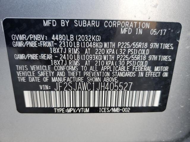 Photo 11 VIN: JF2SJAWC1JH405527 - SUBARU FORESTER 