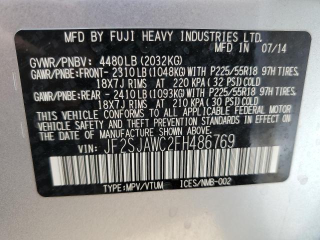 Photo 11 VIN: JF2SJAWC2FH486769 - SUBARU FORESTER 2 