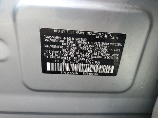 Photo 12 VIN: JF2SJAWC2FH497058 - SUBARU FORESTER 